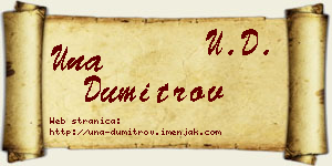 Una Dumitrov vizit kartica